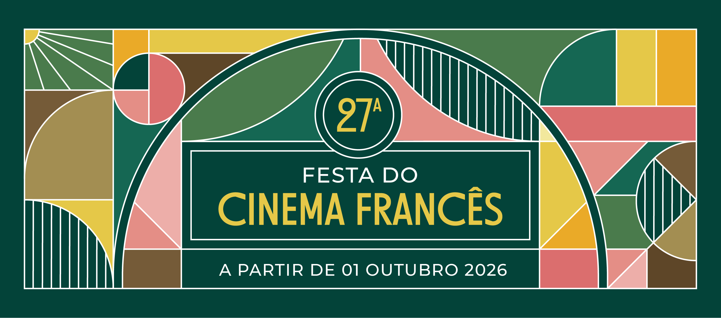 Cartaz da 27.ª Festa do Cinema Francês, de 1 a 11 de outubro de 2026 em Lisboa.